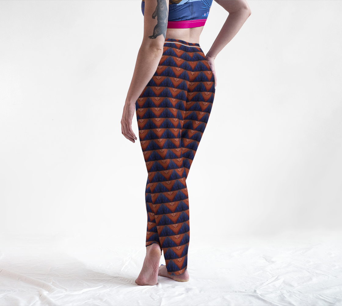 "Geometric Dawn" Lounge Pants (Orange, Blue)