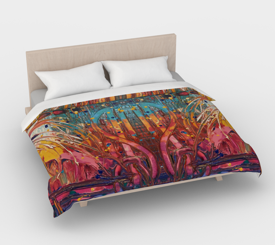"Love Supreme" Duvet Cover #2 (Pink,Purple, Yellow)