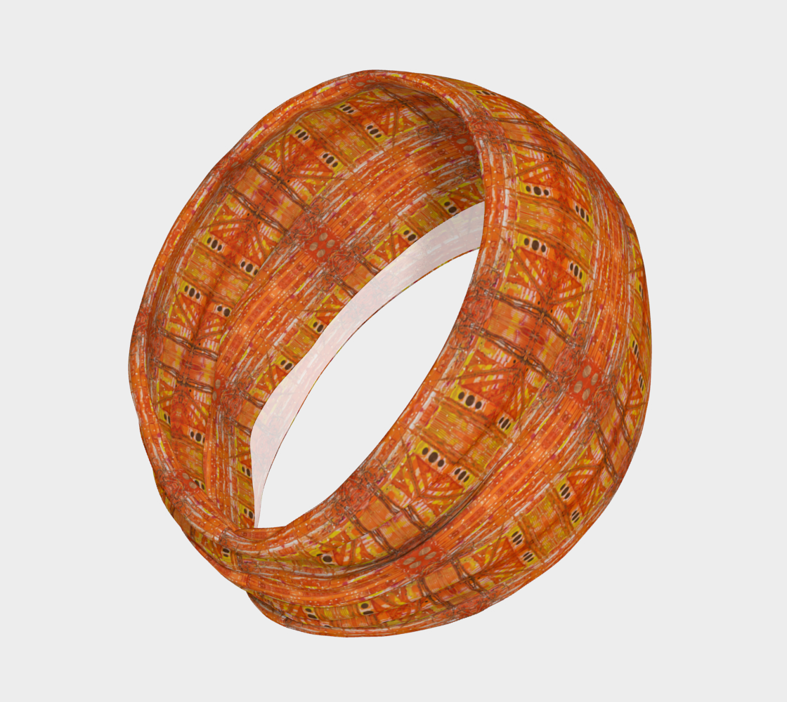 "1971" Headband #3 (Orange, Gold)