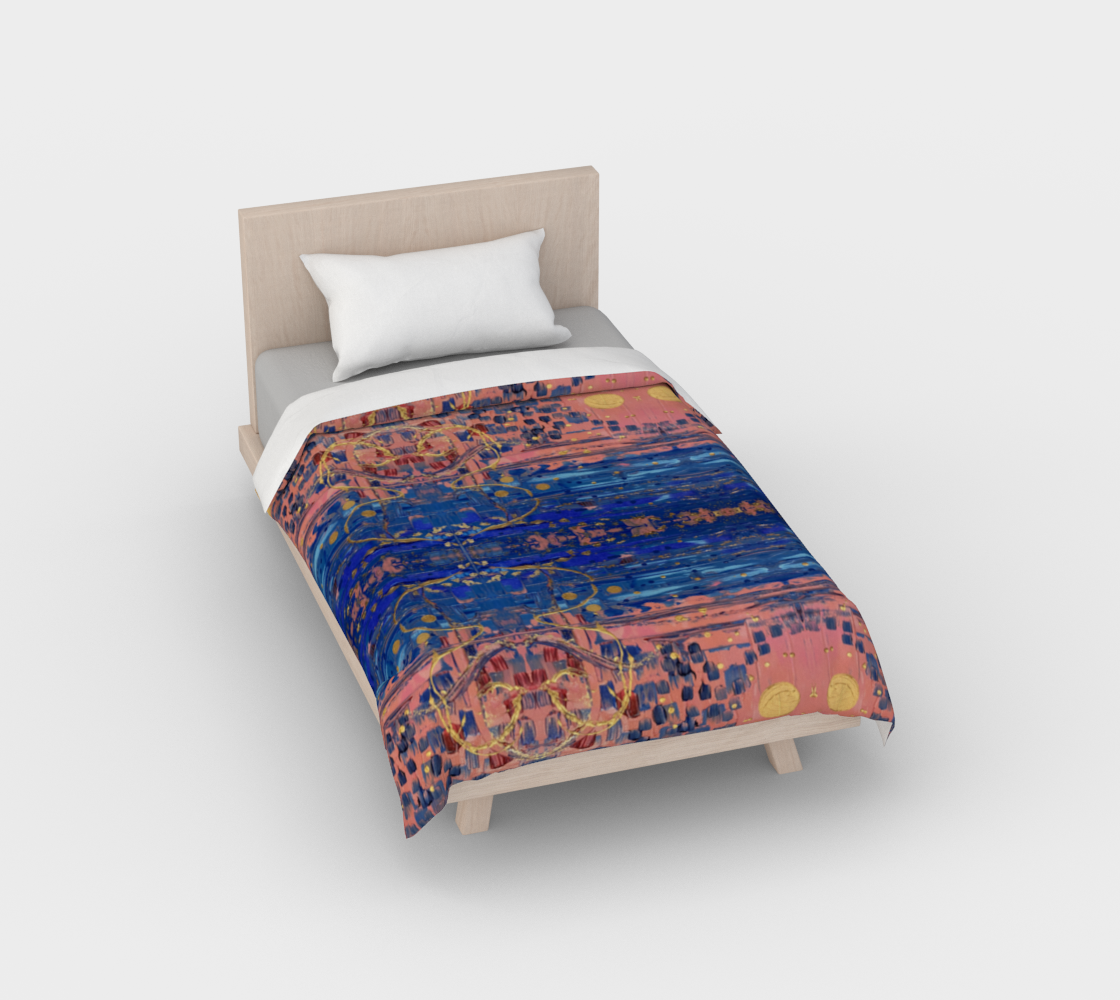 ”Sophia” Duvet Cover  (Pink, Blue, Gold)