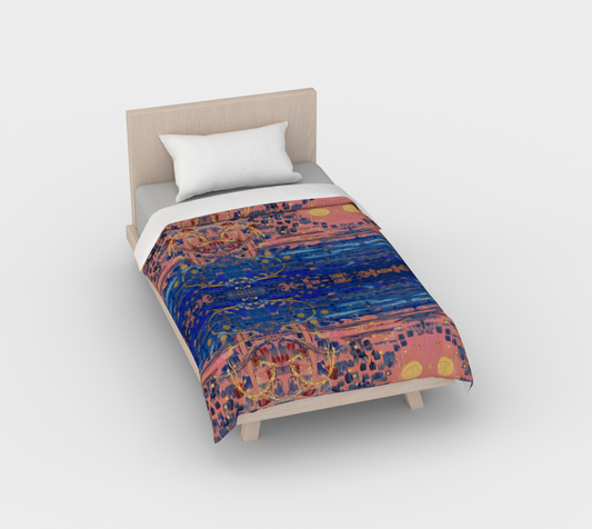 ”Sophia” Duvet Cover  (Pink, Blue, Gold)