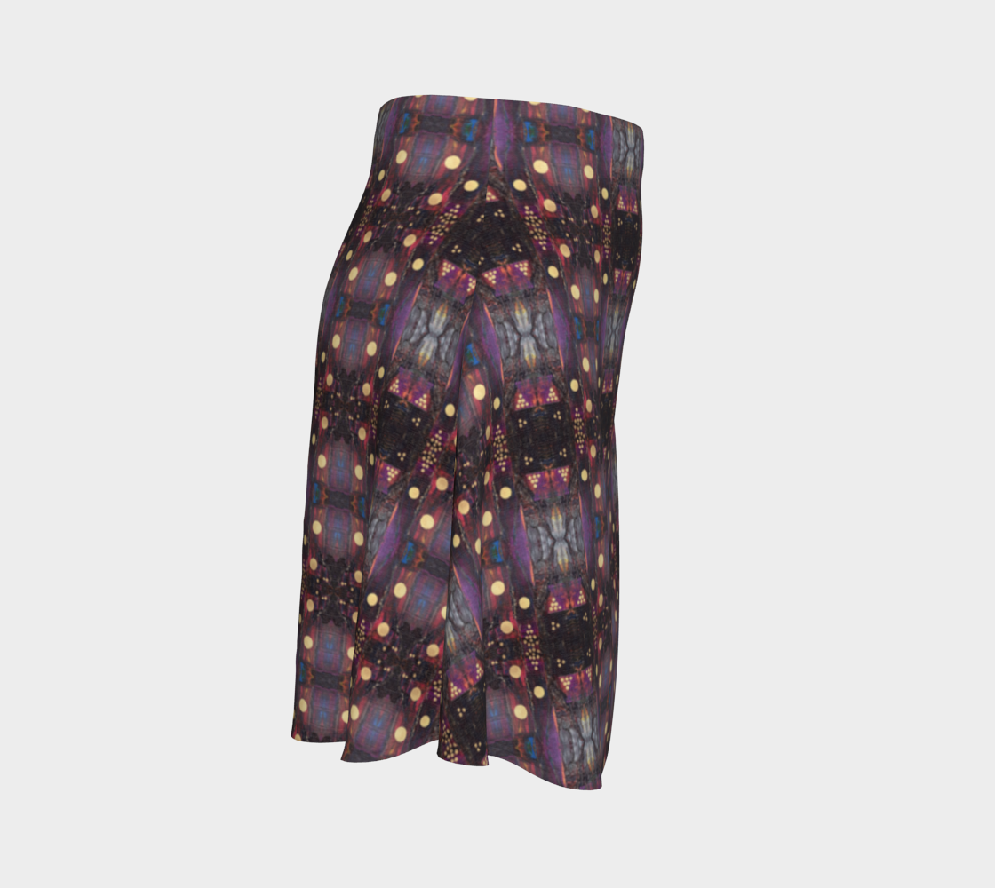 "Winter Woods" Flare Skirt (Purple)