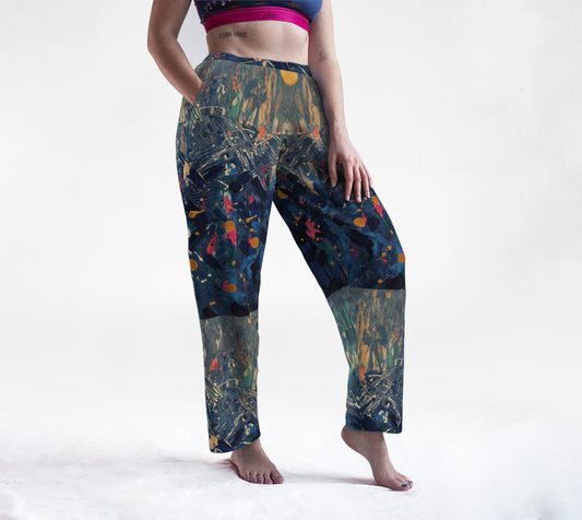 "Blue Mountain" Lounge Pants  (Blue, Pink)