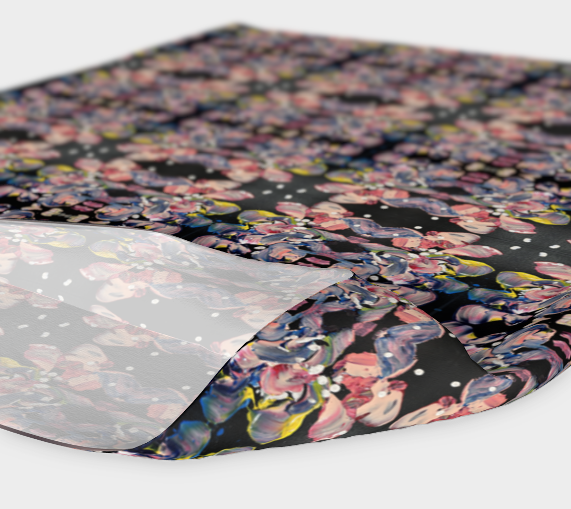 "Grace in Orchid Petals" Headband #3 (Black, Pink, Yellow)