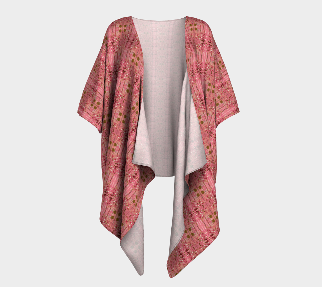 "Gratitude" Draped Kimono (Pink, Gold)