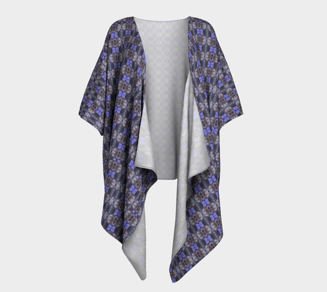 "Celestial" Draped Kimono (Purple and Black)