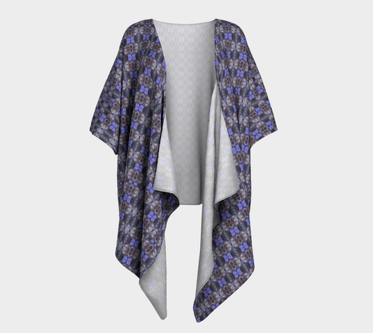 "Celestial" Draped Kimono (Purple and Black)