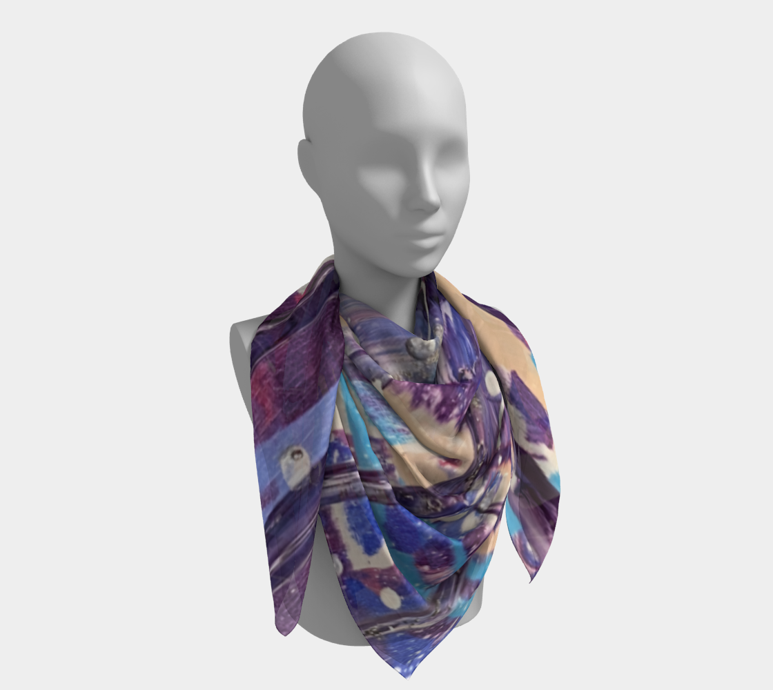 "1972" Square Scarf (Purple, Mauve, Pink)