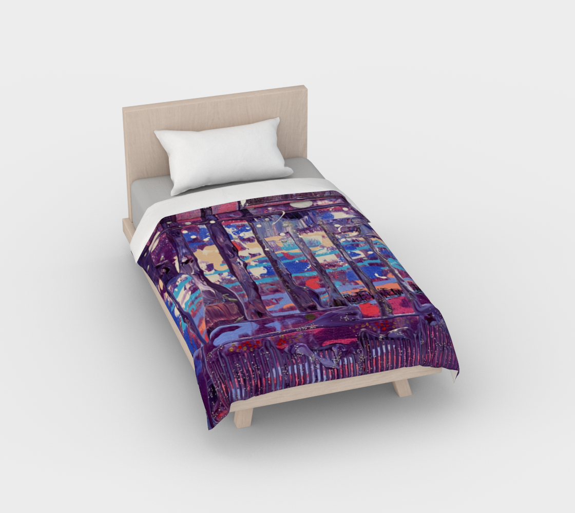 "1972" Duvet Cover (Purple, Pink, Blue)
