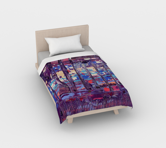 "1972" Duvet Cover (Purple, Pink, Blue)