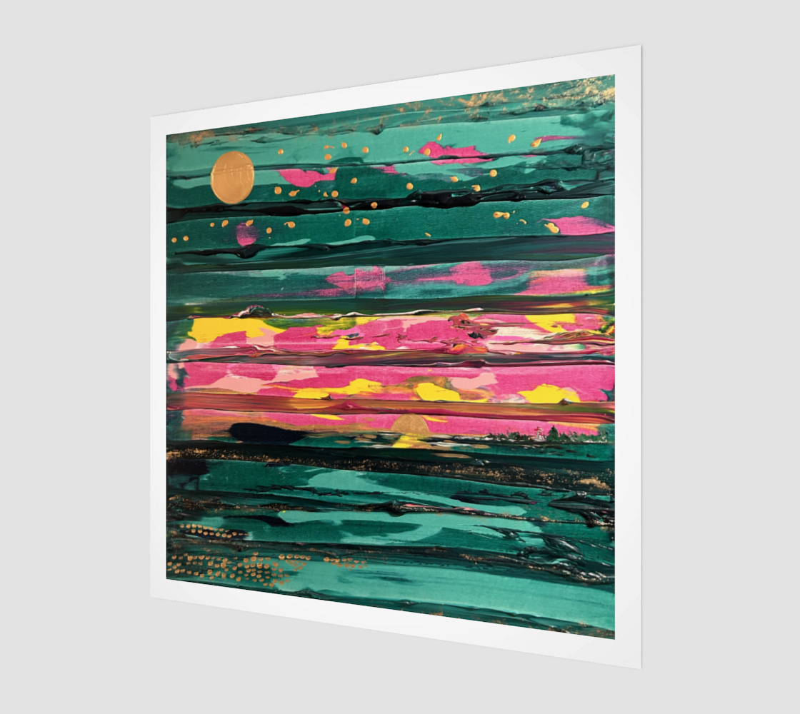 "Aqua Sunrise" Art Print