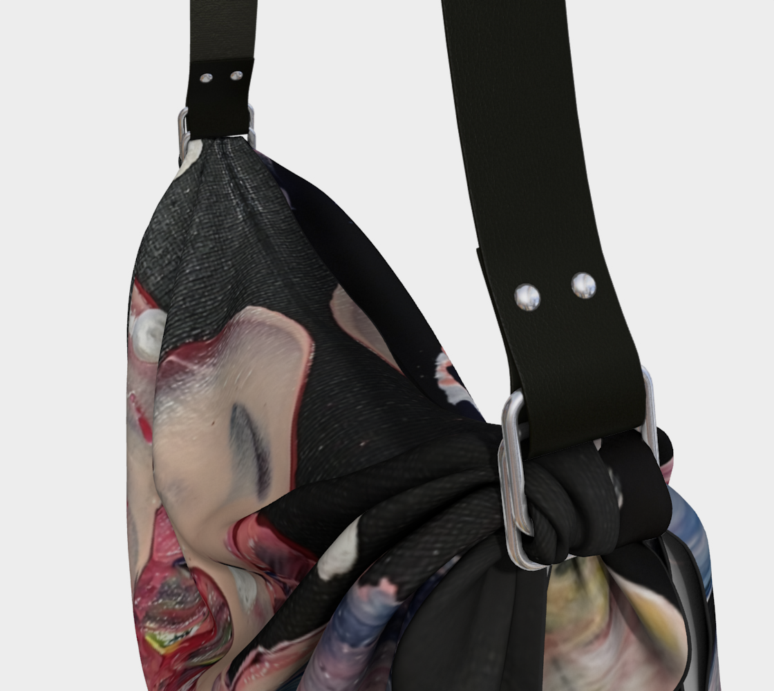 "Grace In Orchid Petals" Origami Tote (Black, Pink, Yellow)