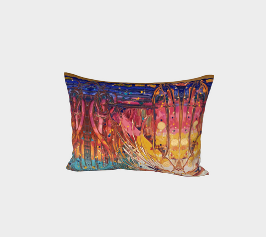 "Love Supreme" Bed Pillow Sham#2  (Pink, Purple)