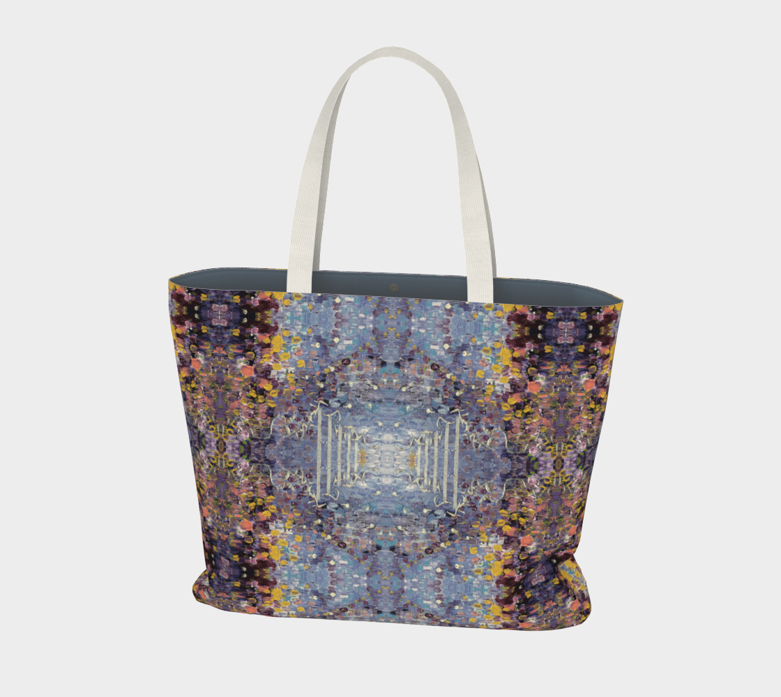 "April Showers" Large Market Tote Lined