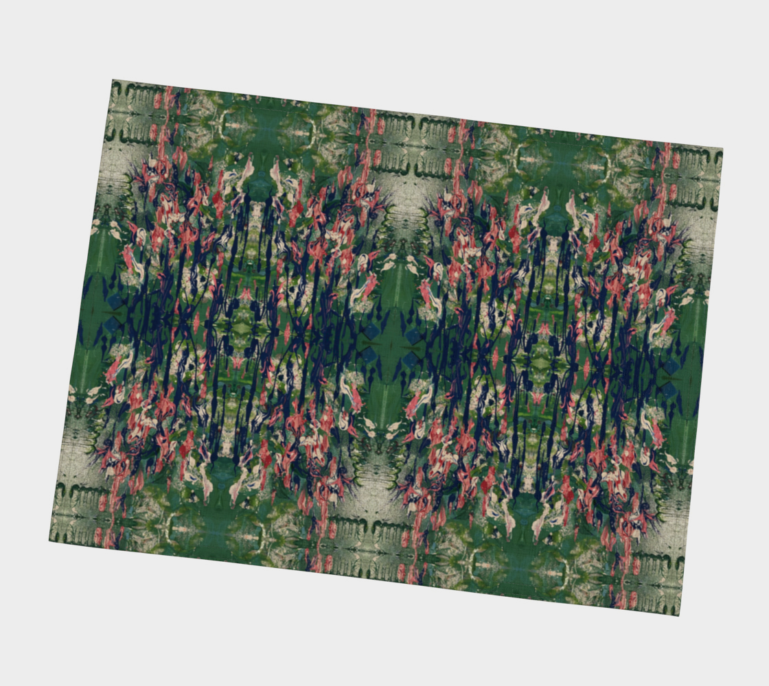“Marsh Flowers” Placemat (Green, Pink)