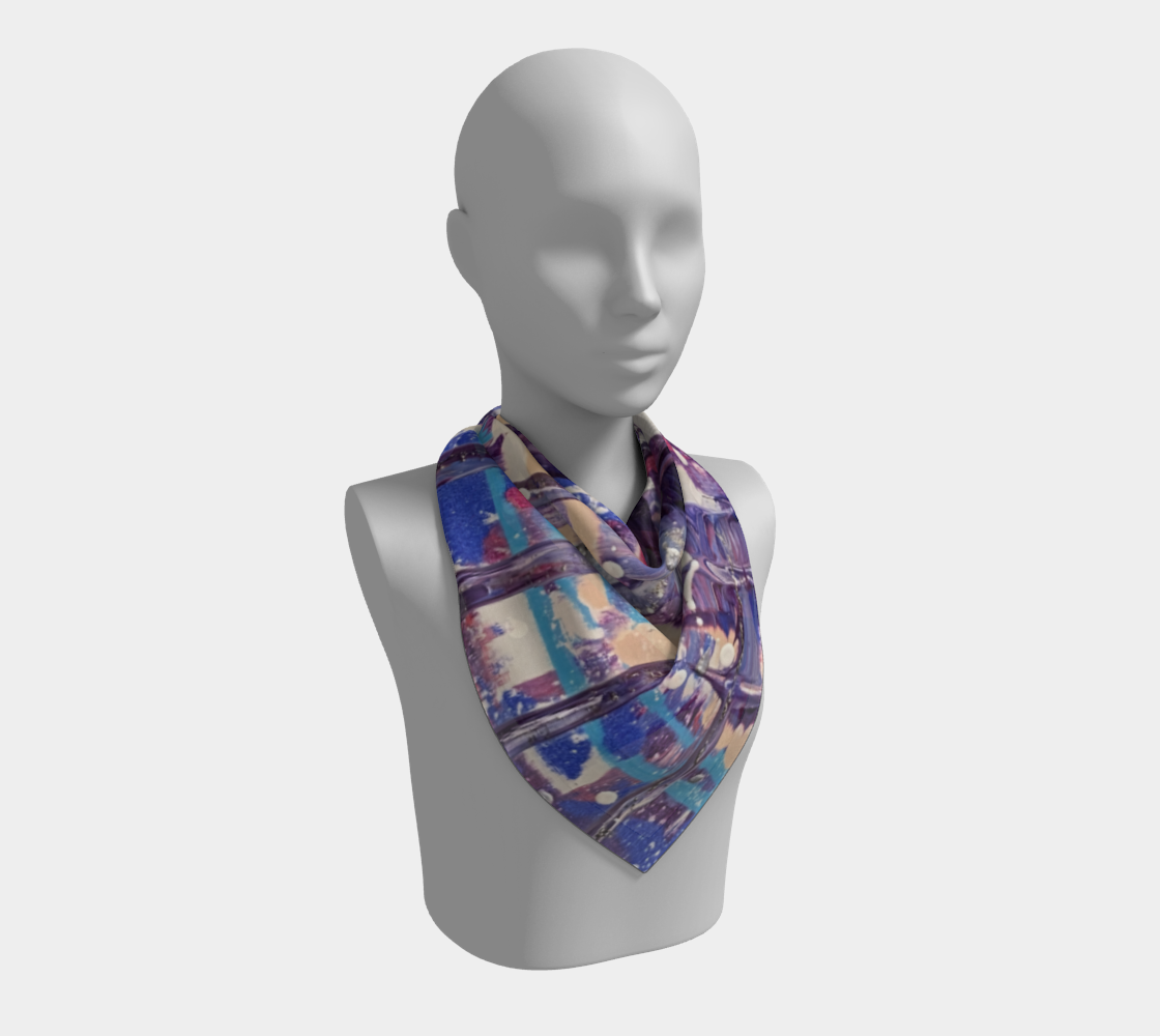 "1972" Square Scarf (Purple, Mauve, Pink)