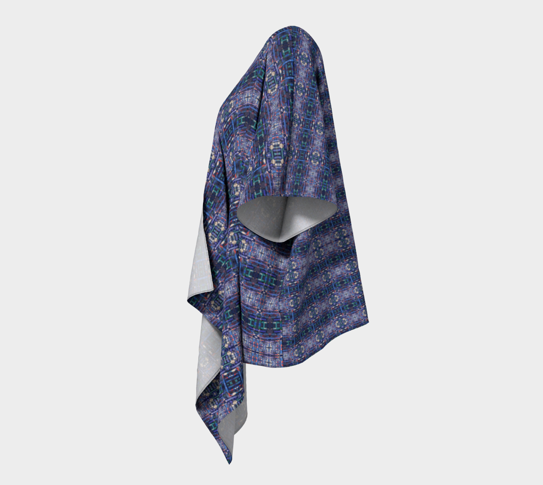 "Water" Draped Kimono (Blue)