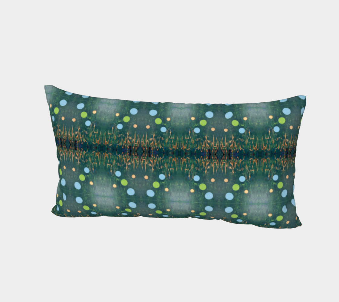 "Northern Lights"" Bed Pillow Sham #2 (Green, Blue)