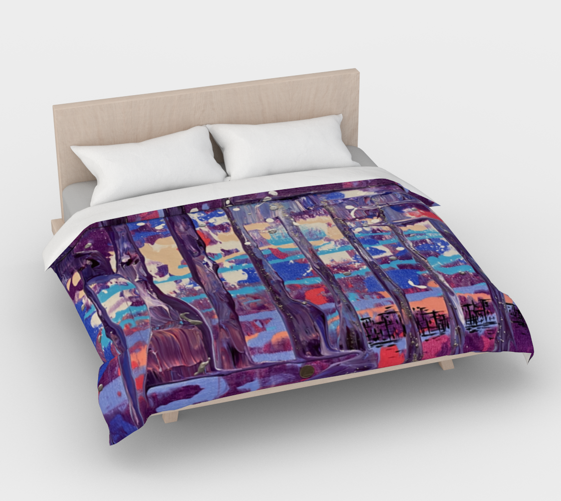 "1972" Duvet Cover (Purple, Pink, Blue)