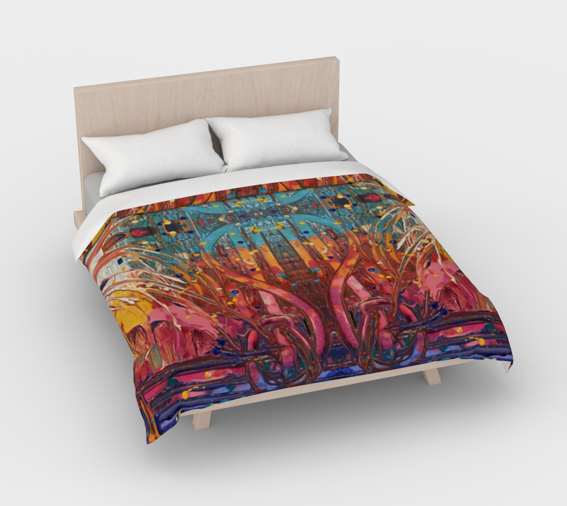 "Love Supreme" Duvet Cover #2 (Pink,Purple, Yellow)