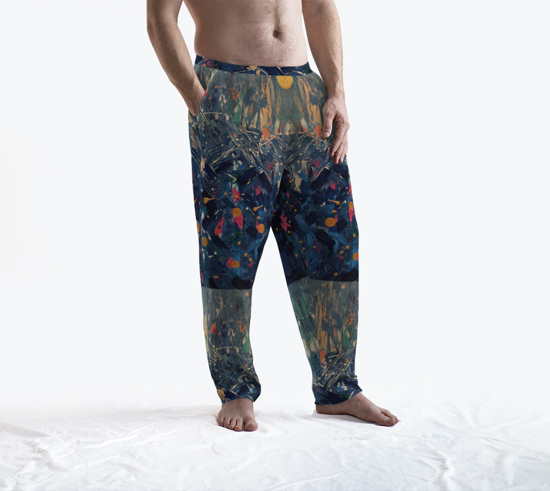 "Blue Mountain" Lounge Pants  (Blue, Pink)