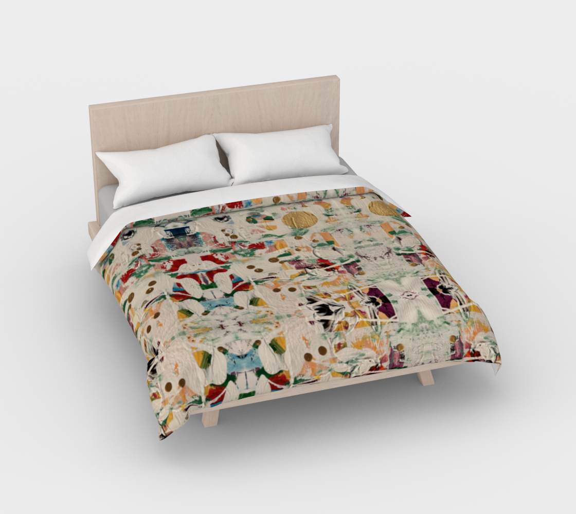 "Ice" Duvet Cover ( Buff/White, Multi)