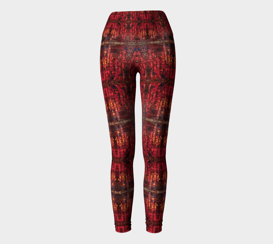 "Red" Yoga Leggings (Red, Orange)