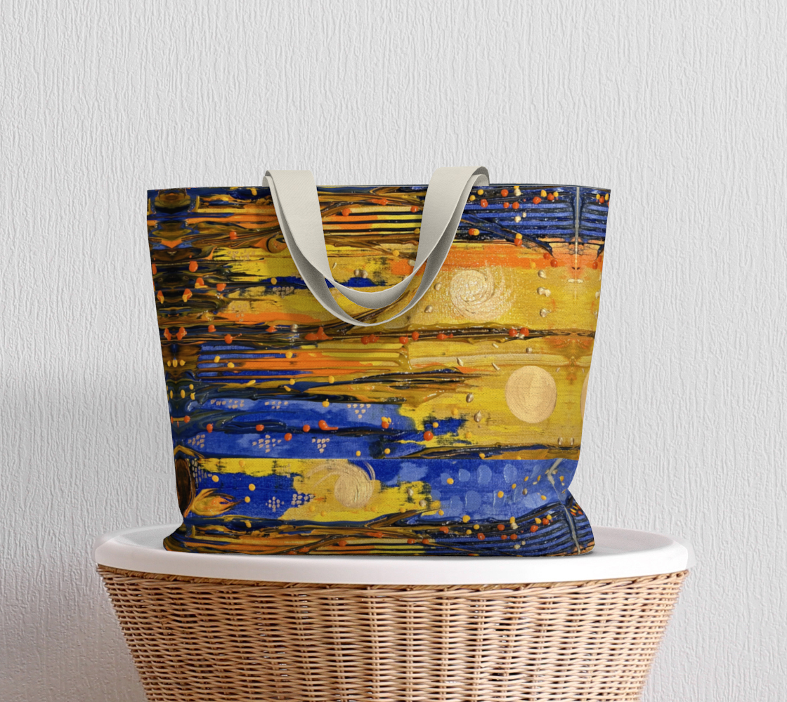 "Holy Ascent" Large Tote (Yellow, Blue, Orange, Gold)
