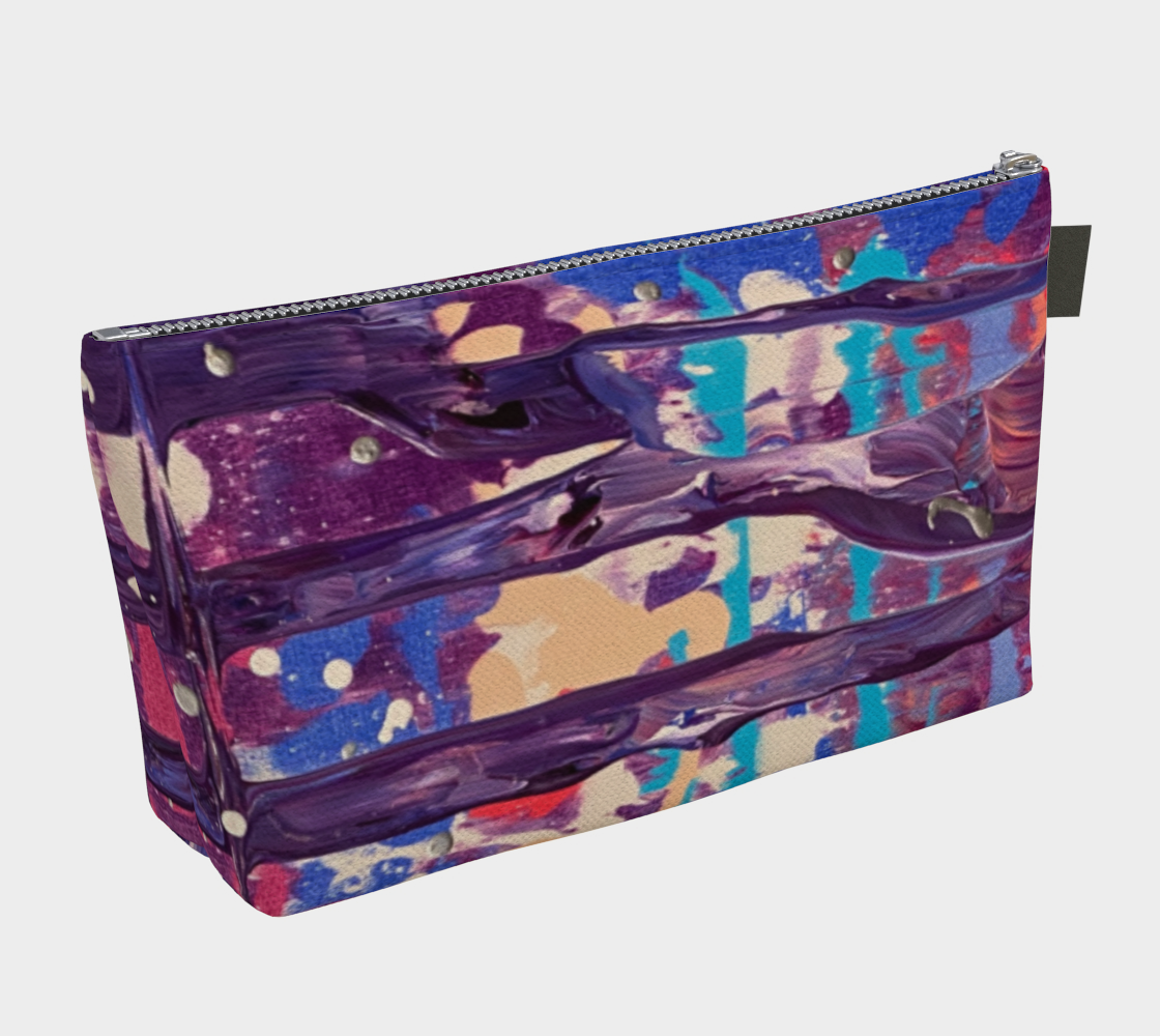 "1972" Make Up Bag (Purple, Pink, Blue)