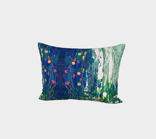 "By Monty's Marsh" Bed Pillow Sham (Blue, Green)