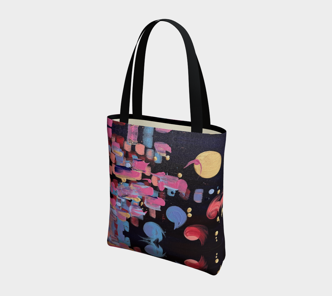 "Winter Night" Tote (Purple, Pink, Blue)