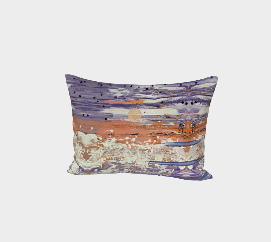 "Purple Winter" Bed Pillow Sham ( Buff, Purple, Peach)