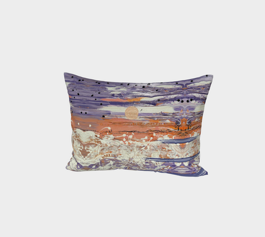 "Purple Winter" Bed Pillow Sham ( Buff, Purple, Peach)