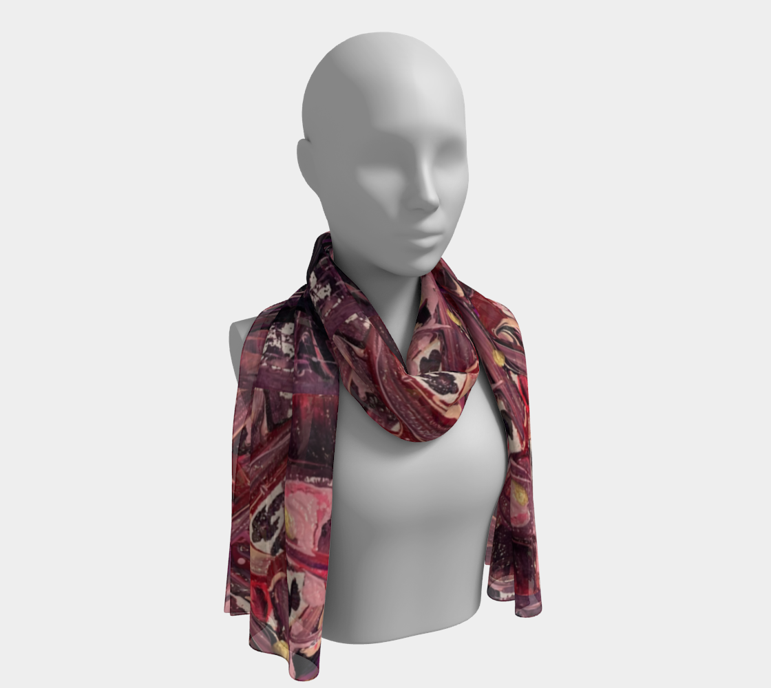 “Birth of a Nebula” Long Scarf (Pink, Purple)