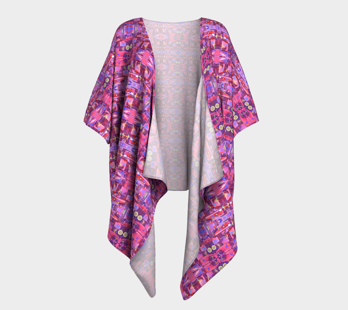 "Hong Kong Alumni" Draped Kimono (Pink)