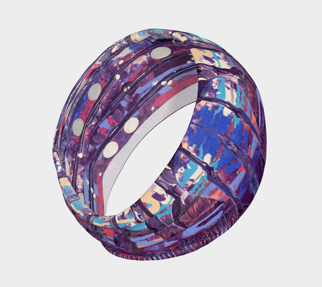 "1972" Headband #2 (Purple, Pink)