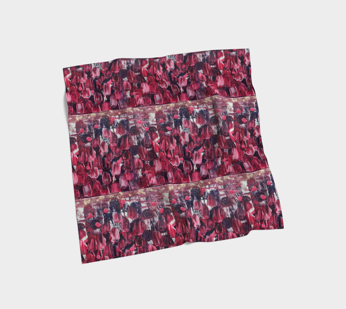 Pink Tulips Square Scarf