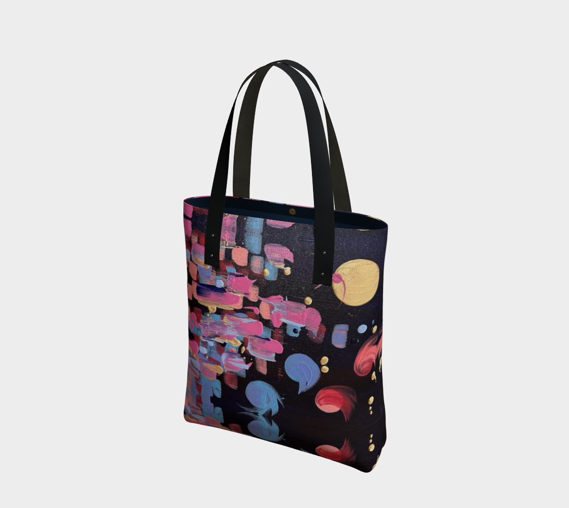 "Winter Night" Tote (Purple, Pink, Blue)