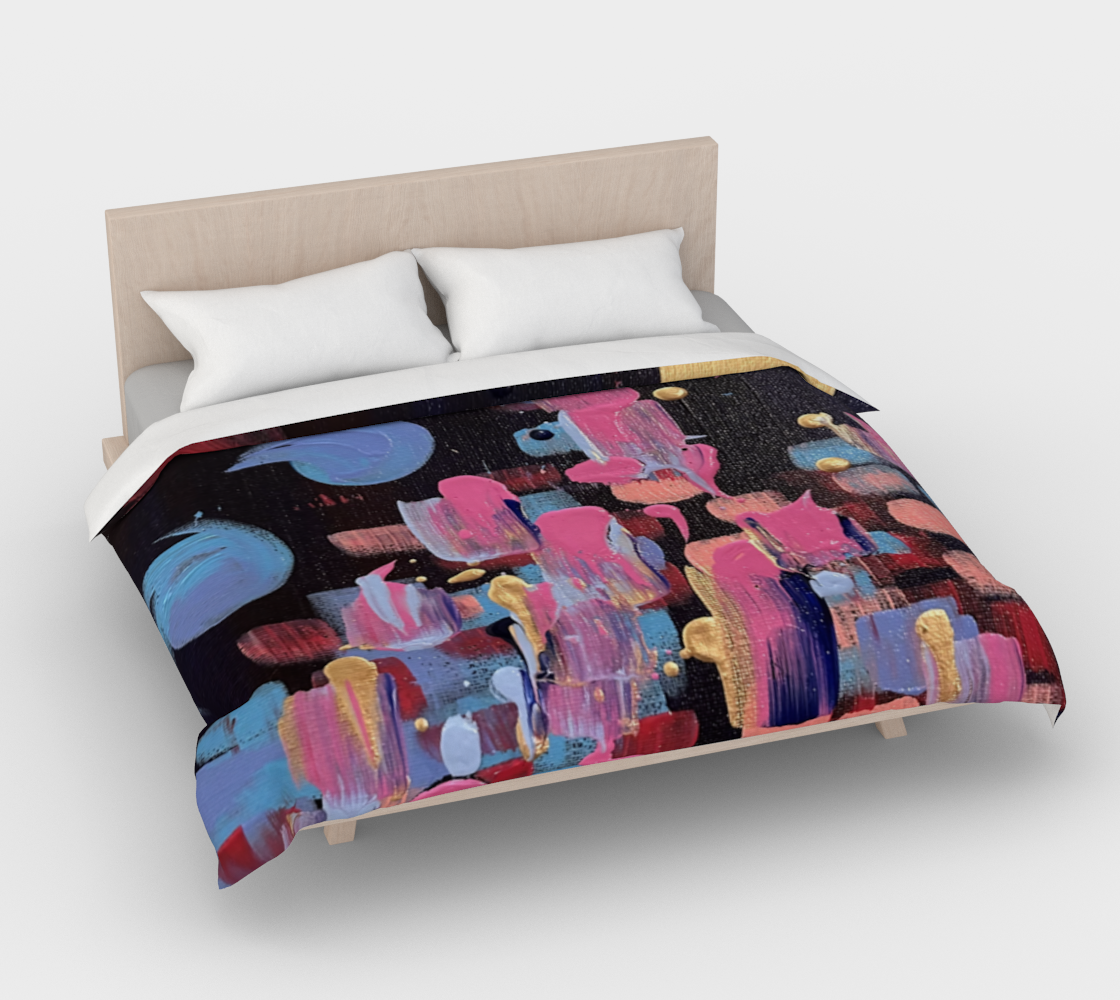 "Winter Night" Duvet Cover (Purple, Pink, Blue)