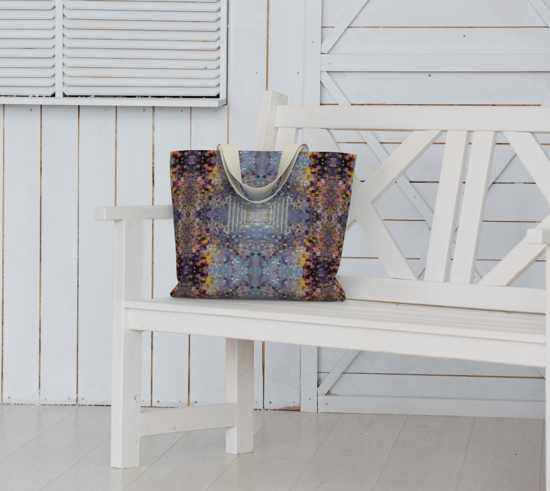 "April Showers" Large Market Tote Lined