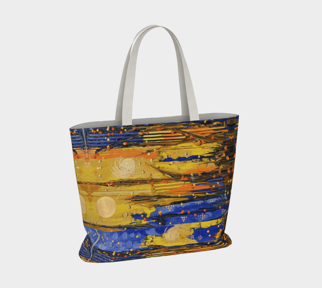 "Holy Ascent" Large Tote (Yellow, Blue, Orange, Gold)