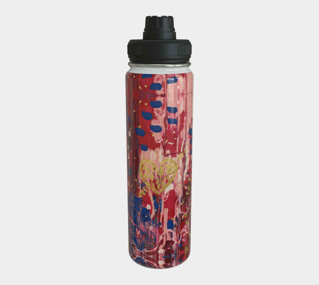 "Hearts and Flowers" Water Bottle