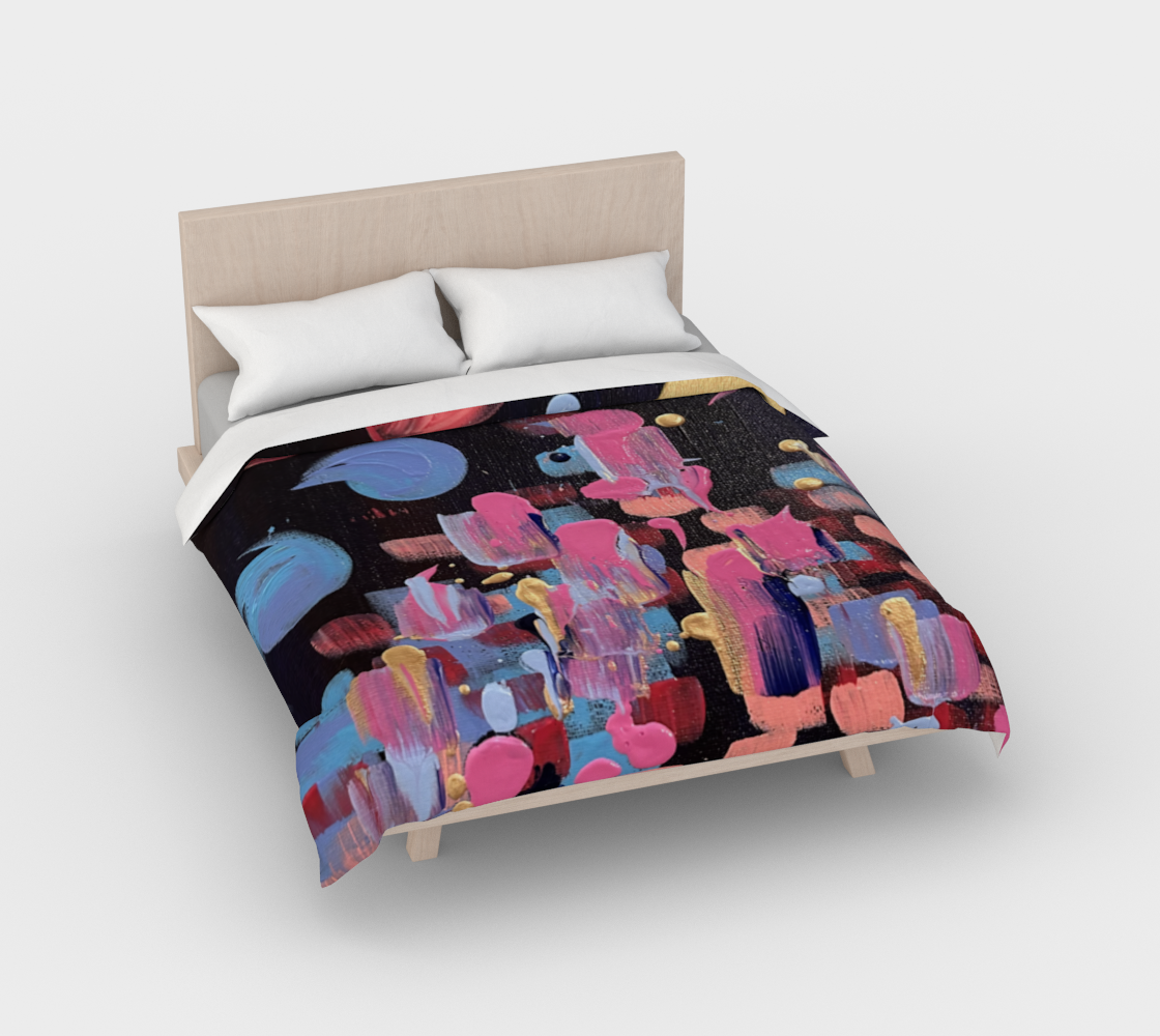 "Winter Night" Duvet Cover (Purple, Pink, Blue)