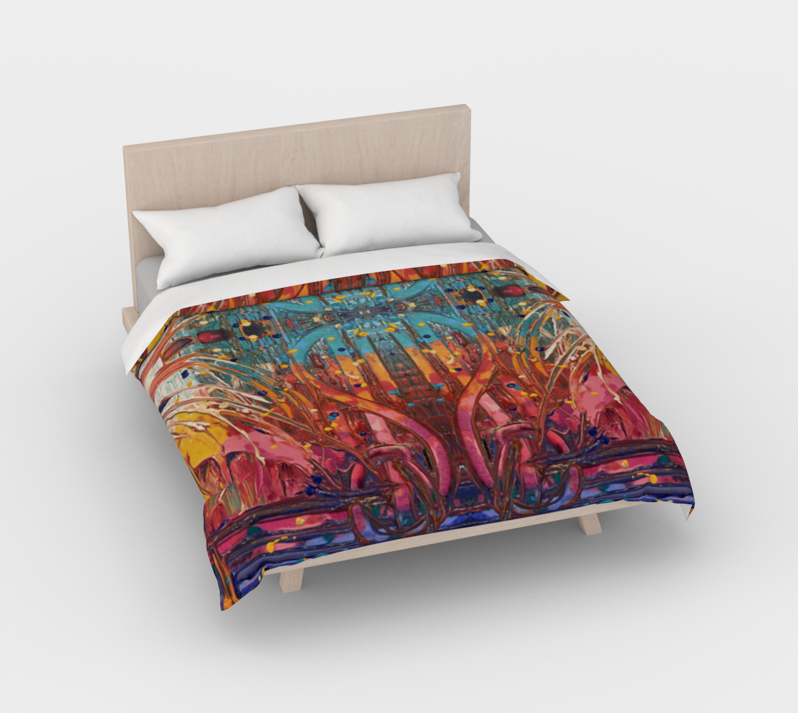 "Love Supreme" Duvet Cover #2 (Pink,Purple, Yellow)