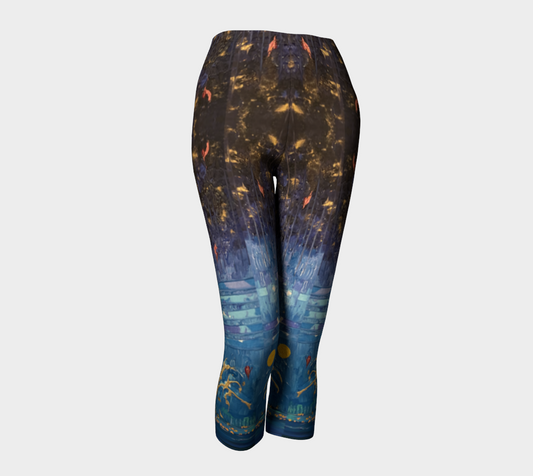 "Trees on Blue" Capris (Blue)