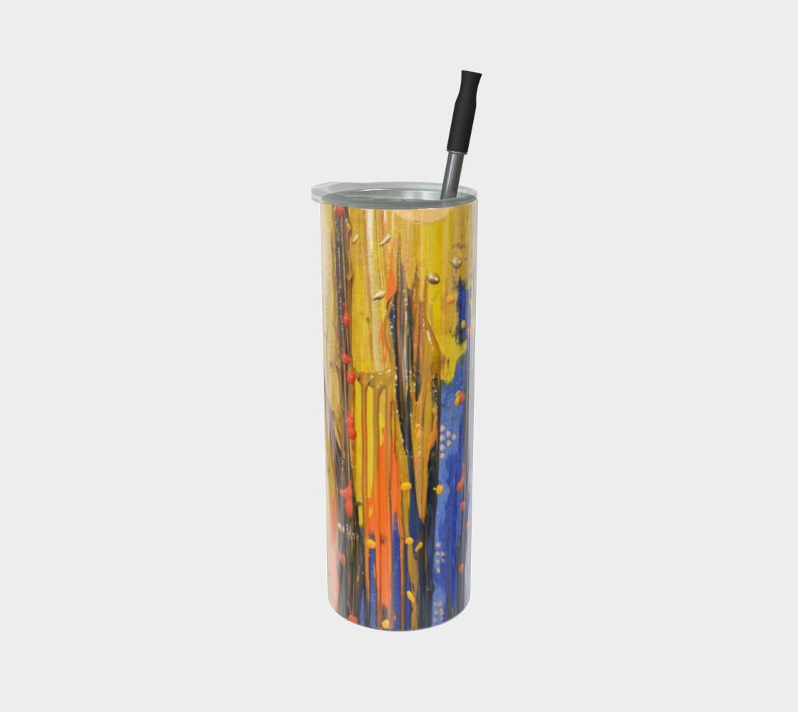 "Holy Ascent" Glossy Tumbler (Blue, Yellow, Orange)