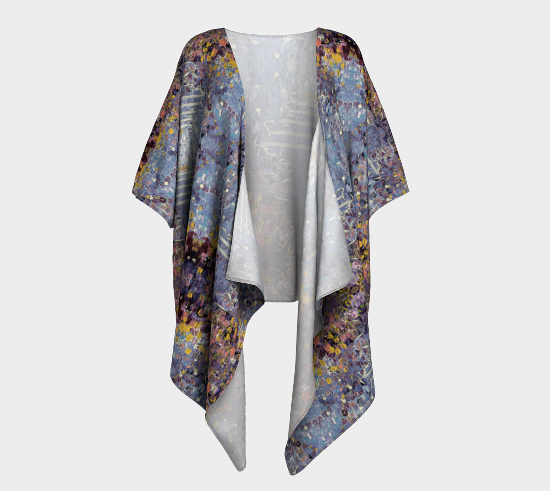 April Showers" Draped Kimono