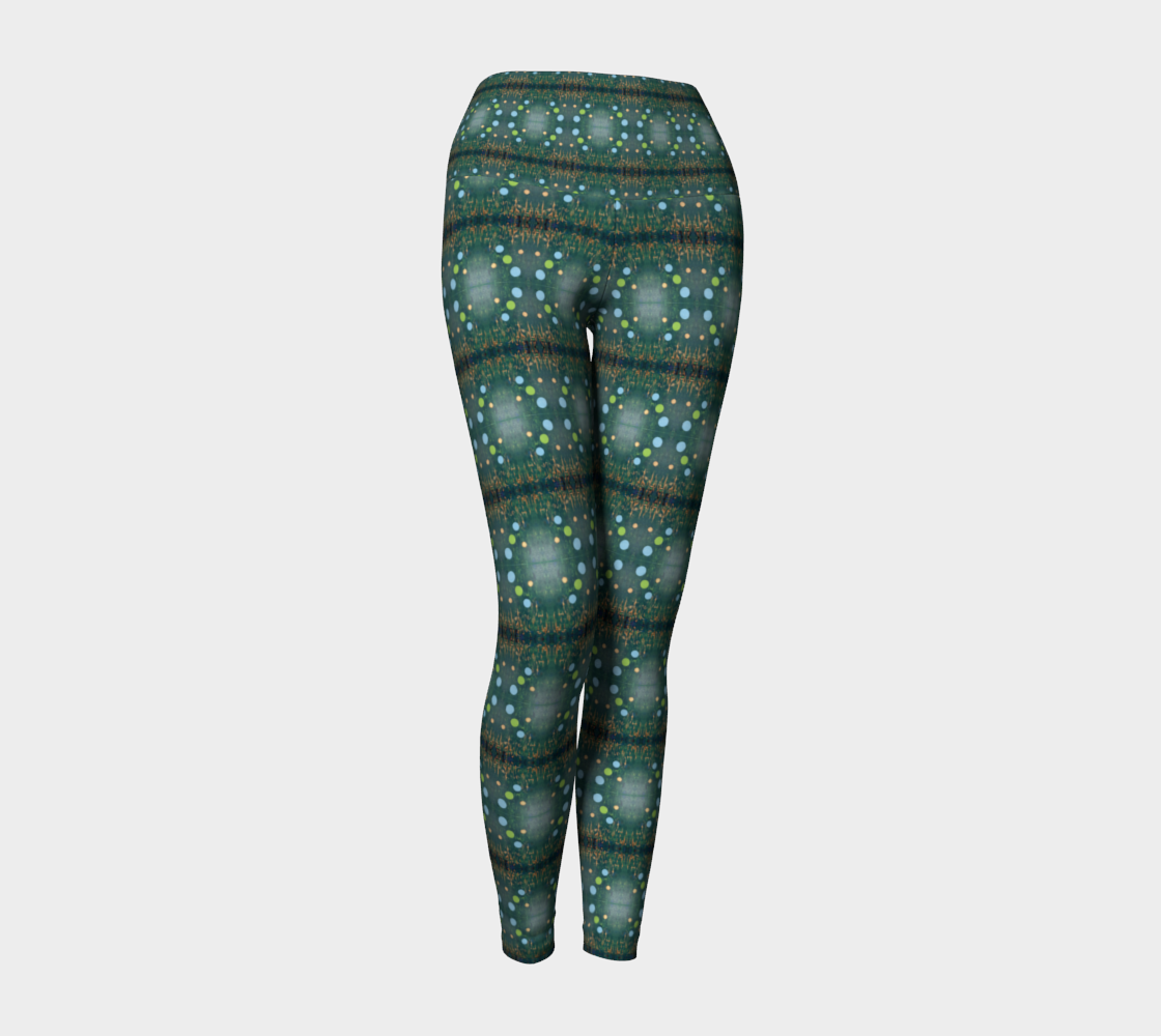 ”Northern Lights” Yoga Leggings (Green, Blue)