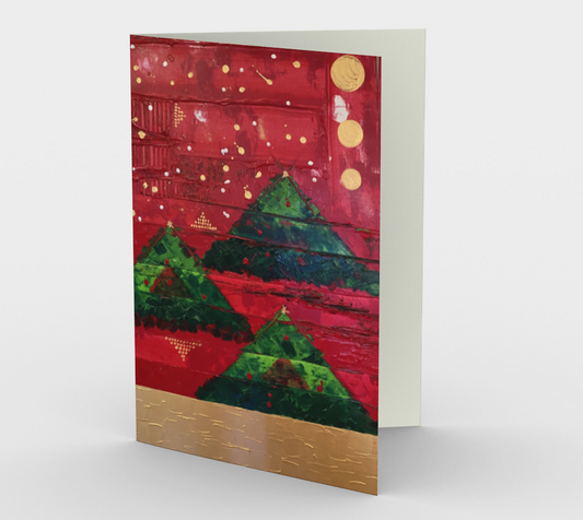 "Christmas Trees" Christmas Card in portrait