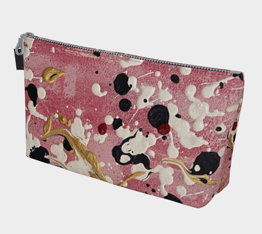 "Cherry Blossoms" Make Up Bag (Pink, White, Purple)